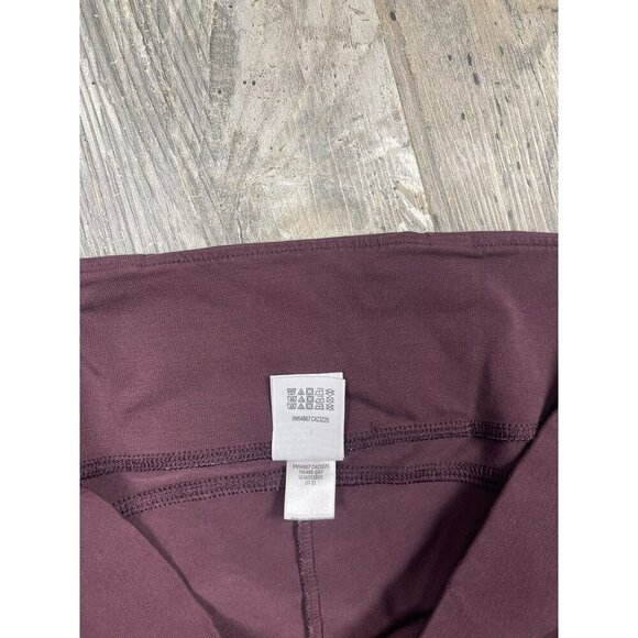 PINK Victoria's Secret Cotton Blend Leggings XL Brown Cross Waist Yoga Lounge - Picture 5 of 9